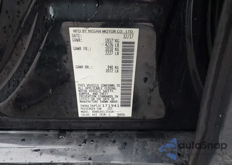 2018 Nissan Altima 2.5 Sl из США, поврежденный, VIN 1N4AL3AP5JC171941